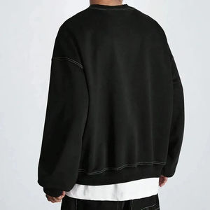 Sudaderas Personalizadas con Hombros Caídos para Hombre, 100% Algodón, Felpa, Estilo Urbano, Gruesas, Lisas, Talla Grande - Product Image 2