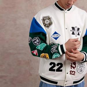 Manteau de veste de baseball pour femmes et hommes Varsity Letterman Style pour étudiants d'université Logo personnalisé de couleur foncée Design College - Product Image 2