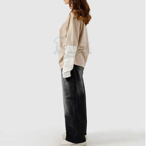 Servicio OEM Diseña Tu Propio Logotipo Camisetas de Verano Ecológicas de Doble Capa para Mujer Impresión Personalizada en Existencia - Product Image 3