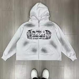 Fabricantes de ropa de hombre personalizado logotipo en relieve 3D Puff impresión en relieve de gran tamaño pulóver 500G sudaderas con capucha - Product Image 2