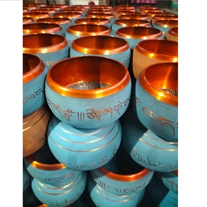 ชามอะลูมิเนียมสำหรับร้องเพลงแบบทิเบตของอินเดีย,อุปกรณ์บำบัดด้วยเสียงสำหรับใช้นั่งสมาธิเล่นโยคะ - Product Image 3