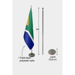 Drapeau personnalisé en nylon 3x5 pieds avec impression numérique, drapeau officiel de la République d'Afrique du Sud pour intérieur, mât en aluminium, logo personnalisé - Product Image 5