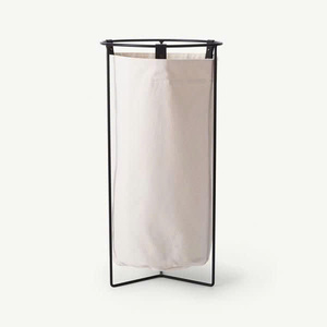 Cesta de almacenamiento de lona blanca de alta calidad con marco único para uso en la cocina y almacenamiento de alimentos al por mayor disponible - Product Image 1