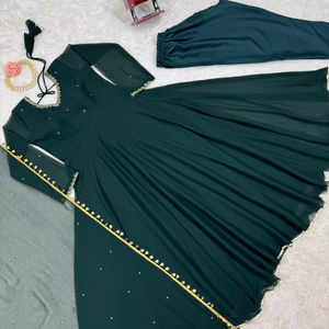 Hermoso vestido de fiesta-Pent y Dupatta con hilo con trabajo de secuencia - Product Image 1