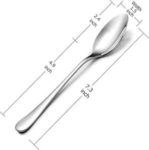 Vaisselle durable de cuillère en acier inoxydable noir de qualité supérieure pour l'utilisation quotidienne de fête de mariage d'hôtel de restaurant de salle à manger - Product Image 2