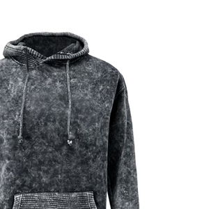 เสื้อฮู้ดดี้คุณภาพสูง ผลิตตามสั่ง (OEM) สำหรับฤดูหนาว พิมพ์ลายดิจิทัล ผ้าฝ้าย 100% ลุคทำสีซีดแบบ Distressed Acid Washed หนานุ่ม ผลิตโดย Ako - Product Image 4