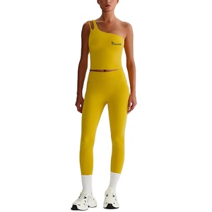 Women Casual Two Piece Set <b>One</b> Shoulder Crop Tank <b>Top</b> and Loose Fit Pants Soft Stretch Summer Outfit Lounge Wear - Product Image 6