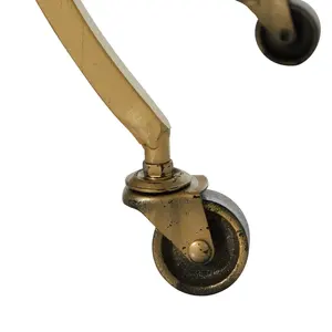 Chariot de présentation contemporain fait main, écologique, style américain, porte-plats pour intérieurs de maison, buffet d'hôtel, plaqué, sûr - Product Image 3