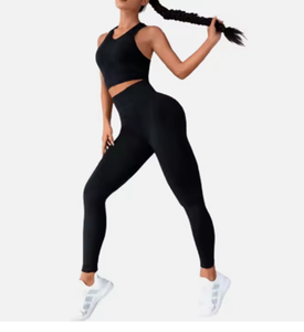 ชุดเล่นโยคะสำหรับผู้หญิงชุดเล่นโยคะผ้าสแปนเด็กซ์ไร้ตะเข็บสำหรับเล่นกีฬาออกกำลังกายในยิม - Product Image 5