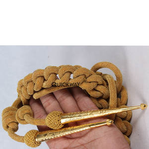 Nuevo estilo Aiguillette Uniforme Accoutrements Custom White And Metal Silver Tip Aiguillettes - Product Image 4