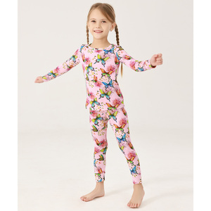 Ensembles de pyjamas en tricot pour fillettes, 2 pièces, en viscose de bambou - Product Image 5