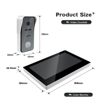 Timbre de Puerta Impermeable IP65 para Apartamento, Sistema de Intercomunicación Exterior con Cámara, Videoportero