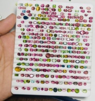 Lot de pierres précieuses en vrac taillées dans un mélange de tourmalines naturelles à facettes multiples, pierres précieuses multicolores 50 CT de haute qualité