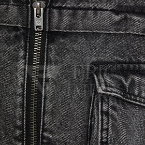 Veste en jean rétro délavée à l'acide pour homme, vêtements d'extérieur délavés de style vieilli d'origine - Product Image 2