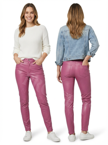 Pantalons skinny en similicuir pour femmes, taille haute, extensible, coupe slim, pantalon de mode streetwear, vente en gros, OEM, pantalon en cuir personnalisé - Product Image 5