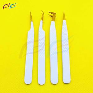 Stainless Steel Fiber Tip Lash Tweezers Custom Logo Precision Isolation Volume Lash Tweezers Manufacturer - Product Image 4