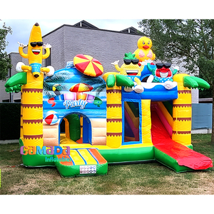 Castillo Inflable Comercial con Tobogán de Piña Tropical para Fiestas <span class=keywords><strong>en</strong></span> <span class=keywords><strong>la</strong></span> <span class=keywords><strong>Playa</strong></span> - Casa de Brinco Temática <span class=keywords><strong>en</strong></span> Oferta - Product Image 3