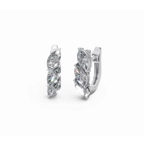 Boucles d'oreilles en diamant Marquise céleste 9 KT 14 KT 18 KT Or Bijoux cultivés en laboratoire Vente en gros OEM B2B Fournisseur d'exportation - Product Image 4