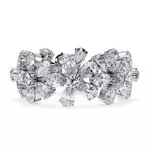 Ivevar Gold Diamond Joyería nupcial Clásico Vintage Anillo de compromiso Daisy Floral Cluster Full Eternity Lab Grown Fashion Ring - Product Image 2