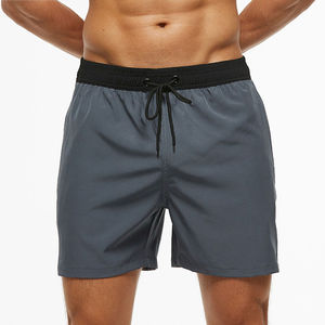 กางเกงขาสั้นผ้าย้อมสีพื้นสำหรับผู้ชายกางเกงขาสั้นสำหรับใส่วิ่งออกกำลังกายแบบลำลองระบายอากาศได้ดีเป็นมิตรกับสิ่งแวดล้อม - Product Image 5