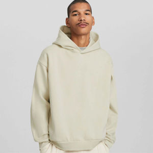 Customized 500gsm Acid Washed 100% Cotton Men's Sportswear Custom <b>Puff</b> Printed Hoodie for Winter Plain Dyed Techniques Solid - Product Image 3