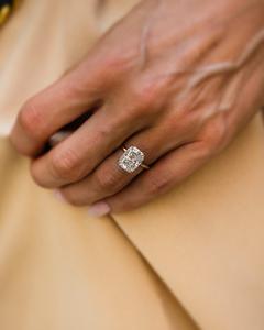 Anillo de compromiso de diamante con corte de cojín de 11x9mm | Anillo chapado en oro de 18 quilates de plata de ley solitaria | Aniversario de Boda nupcial fino - Product Image 1