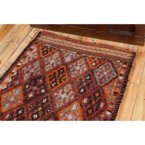 พรมตุรกีวินเทจ ขนาด 2.9x13.9 ฟุต สีน้ำตาล ลายเฮอร์กี ลายเพสลีย์ - Product Image 5