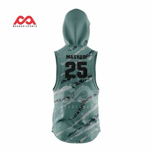 Sin mangas capucha bandera uniformes de fútbol conjuntos de alta calidad sublimación impresión hombres 7v7 uniformes de fútbol al por mayor - Product Image 5