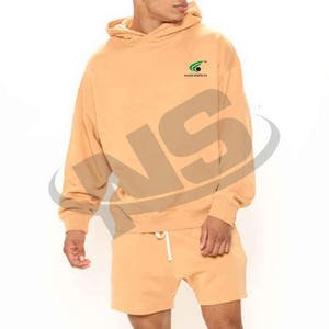 High Quality <b>Men</b> Hoodies <b>And</b> <b>Shorts</b> <b>Set</b> Casual Sports Wear Custom Logo Organic Cotton <b>Hoodie</b> <b>Shorts</b> Plus Size Made In Pakistan - Product Image 5