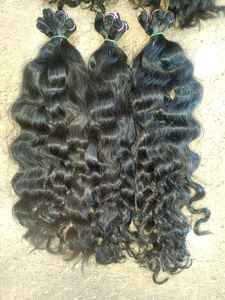 Cabello humano remy virgen indio de alta calidad, extensiones de cabello, cierres, pelucas de encaje, 100% - Product Image 3