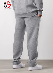 ชุดวอร์มผู้ชายแบบใหม่ ดีไซน์โลโก้สั่งทำ สีเทาอมม่วง  เสื้อฮู้ดดี้และกางเกงจ็อกเกอร์ทรงตรง ผ้าฝ้ายฟลีซ ทรงหลวม สไตล์ลำลอง  ที่นูรัก - Product Image 5