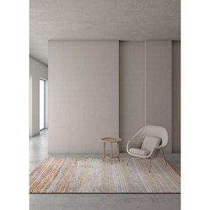 Alfombra Konstrukt 3D a Rayas Rojas y Naranjas, Alfombra Jasmine para el Hogar, para Sala de Estar, Pasillo, Alfombra Rectangular Tejida a Mano - Modelo Hpj-13004 - Product Image 5