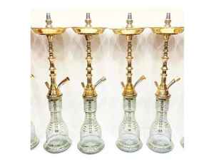 Cachimba Tradicional Egipcia de Lujo en Oferta, Cachimba Midi de Latón Macizo de Alta Calidad de 65 cm con Base de Vidrio, Venta Directa al por Mayor - Product Image 2