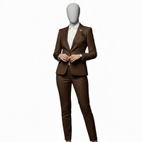 Blazer Formal de Negocios para Mujer, Superventas, Color Sólido, Manga Larga, Un Solo Botón, Antiarrugas, Transpirable, Lona 100% Algodón