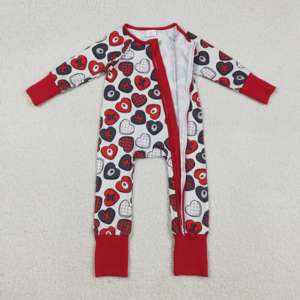 Pijamas de Bebé con Cierre y Lazos de San Valentín, Ropa de Dormir para Niños, Pijamas de Bebé Recién Nacido al por Mayor, Lindos Pijamas de Bebé - Product Image 5