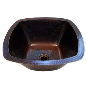 Fregadero Rectangular de cobre, hecho a mano, antiguo, para cocina y baño - Product Image 3