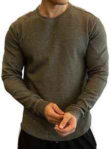 2024 T-shirt décontracté à manches longues pour hommes Pur coton 270G T-shirt imprimé à col rond lourd - Product Image 2