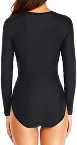 จั๊มสูทผู้หญิงแบบสั่งทำพิเศษ ยืดหยุ่นสูง คอวี เป็นมิตรกับสิ่งแวดล้อม น้ำหนักเบา ผลิตจากผ้าสแปนเด็กซ์/โพลีเอสเตอร์ แห้งเร็ว ระบายอากาศได้ดี เนื้อผ้านุ่มดุจเนย - Product Image 4