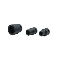 Jeu de douilles hexagonales isolées OEM personnalisables Taille 8mm à 41mm Douilles à chocs en finition chromée en matériau CR-MO pour projets de bricolage