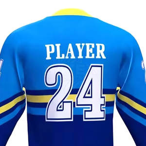 Jersey de Hockey sobre Hielo 100% Poliéster de Alta Calidad para Hombre Adulto, Secado Rápido y Transpirable, Color Personalizado y Nombre del Equipo, Servicio OEM - Product Image 4