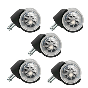 Ma sát thấp 2 inch đồ nội thất bánh trong suốt 1 inch STEM Caster Bánh xe PU ghế bánh - Product Image 1