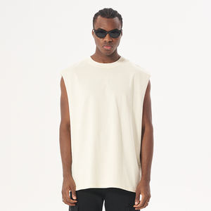 เสื้อกล้ามล้างกรดผ้าฝ้ายแบบปรับแต่งได้มีจีบด้านข้าง - Product Image 5