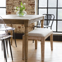 Table à manger rectangulaire en bois massif de style victorien industriel, pliable, réglable en hauteur, portable, écologique, pour 4 personnes, meubles pour la maison