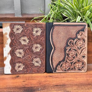 Hot Selling <b>A4</b> A5 Size File Cover <b>Portfolio</b> Papers Documents Organizer High Quality Soft Leather Cover With Tooling & Pockets - Product Image 2