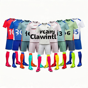Maillot de football unisexe de haute qualité à manches courtes, séchage rapide, en polyamide teint, pour équipes nationales, ensemble complet, vente en gros, fabricant - Product Image 3