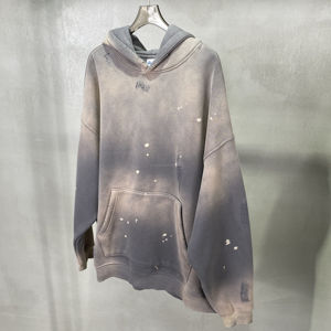 New Style <b>Vintage</b> Acid Wash Dyeing Custom Embroidered Printed Heavyweight Men's Boys Blank Winter Oversized Fleece Hoodies - Product Image 3