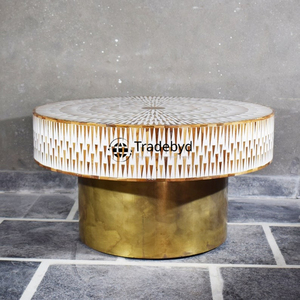 โต๊ะกาแฟแบบฝังลายกระดูกเหนือกาลเวลารูปแบบคลาสสิกเหมาะสำหรับตกแต่งโบราณบ้านบ้านทำด้วยมือเน้นเสียงสำหรับห้องนั่งเล่น - Product Image 2