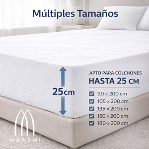 Coprimaterasso in Spugna Lavabile in Lavatrice fino a 25 cm di Altezza con Banda Elastica a 360° per una Vestibilità Perfetta - Serie Cover & Protector - Product Image 5