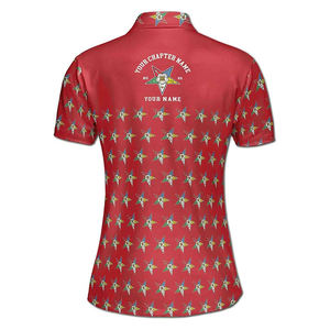 Ordre OES personnalisé de l'étoile de l'Est maçonnique multicolore femmes Polo chemise de haute qualité sur mesure à manches courtes polos - Product Image 3
