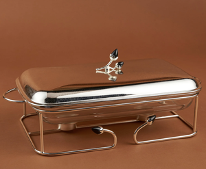 Plat de service moderne en acier inoxydable écologique pour buffet, réchaud, mariage, fête, usage quotidien à la maison et événements - Product Image 1